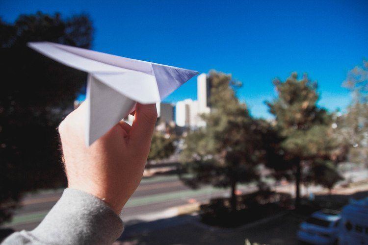 the Paper Airplane Toss at the 2018 WIP Office Olympics